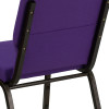 HERCULES Series 18.5''W Stacking Church Chair in Purple Fabric - Gold Vein Frame - Picture 136 of 140