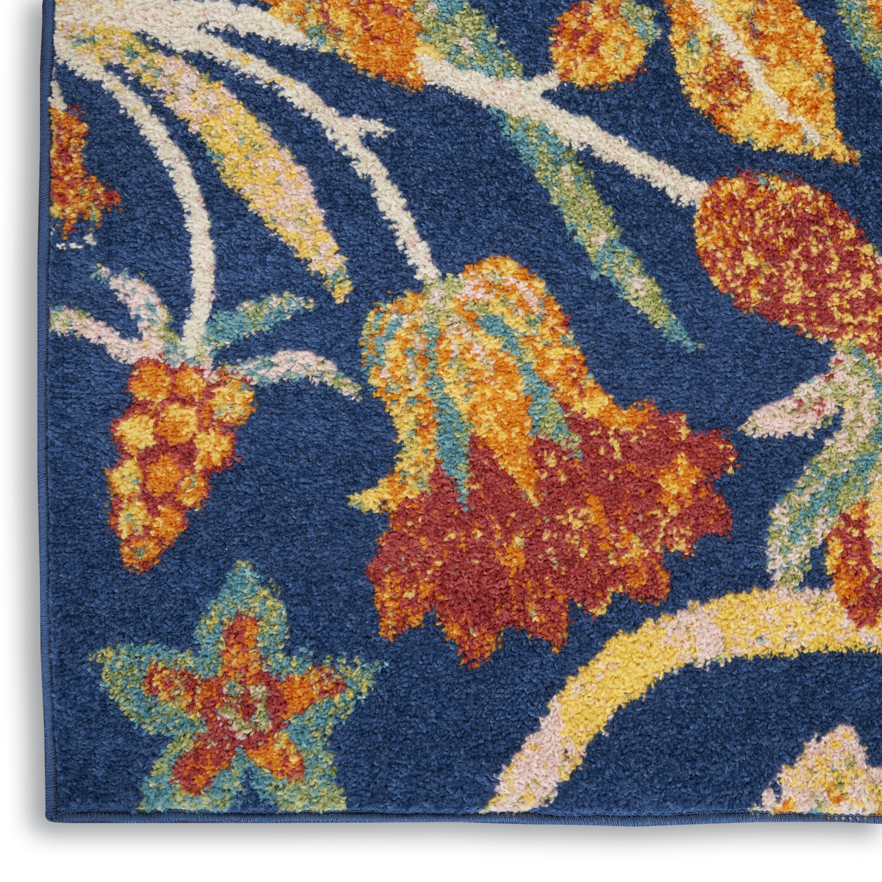 Nourison Allur 4' x 6' Navy Multicolor Bohemian Indoor Rug