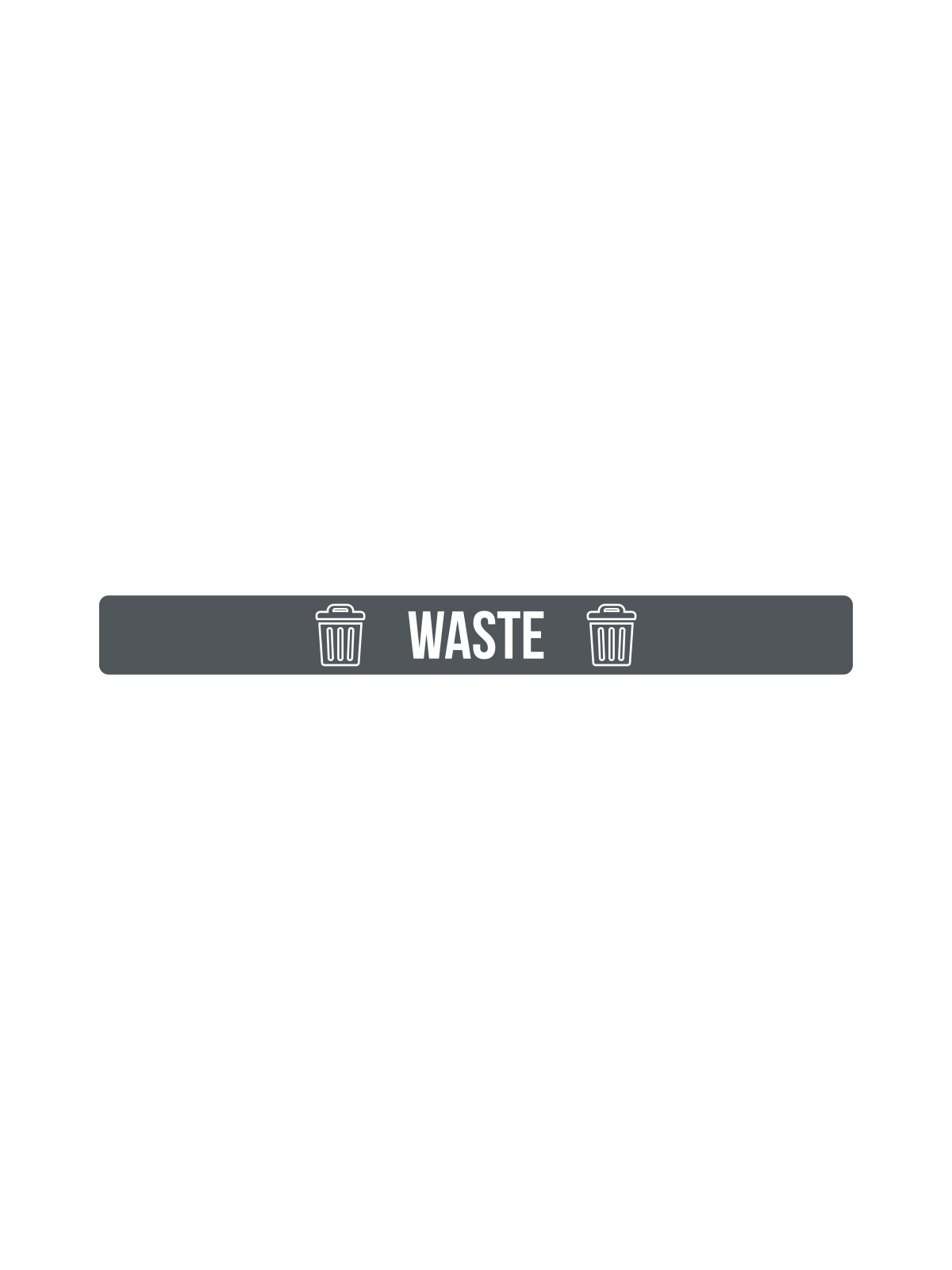 Busch Systems Fusion Series waste and recycling container lid label for waste