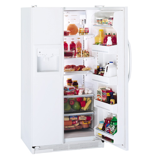 GE® 21.9 Cu. Ft. Side-by-Side Refrigerator with Dispenser and Water by Culligan™