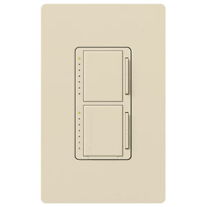Dimmer, Rocker Switch, Halogen, Incandescent, 120V, 300W, Light Almond, 1-Pole