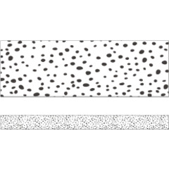 We Belong Black Dots Straight Borders, 36 Feet