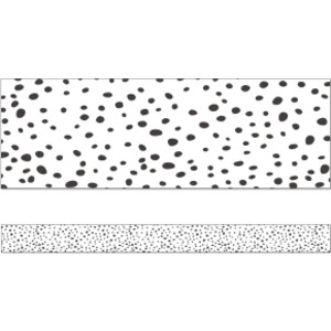 We Belong Black Dots Straight Borders, 36 Feet