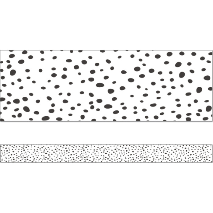 We Belong Black Dots Straight Borders, 36 Feet