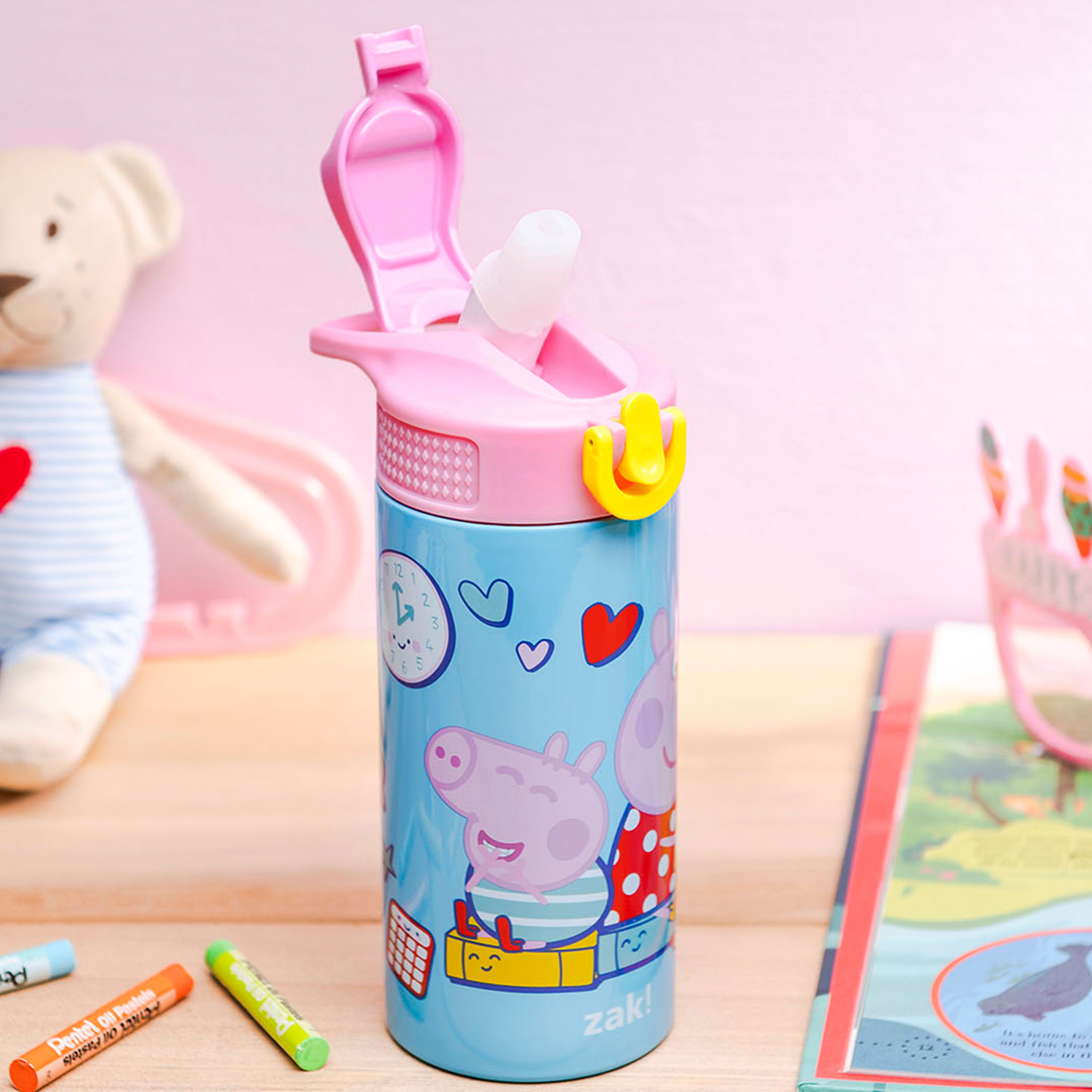 Peppa Pig 14 ounce Stainless Steel Vacuum Insulated Water Bottle, Peppa and Friends slideshow image 7 Peppa Pig 14 ounce Stainless Steel Vacuum Insulated Water Bottle, Peppa and Friends slideshow image 7