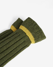 Contrast Gun Stockings Olive-Gold