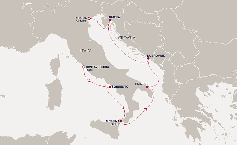Itinerary map