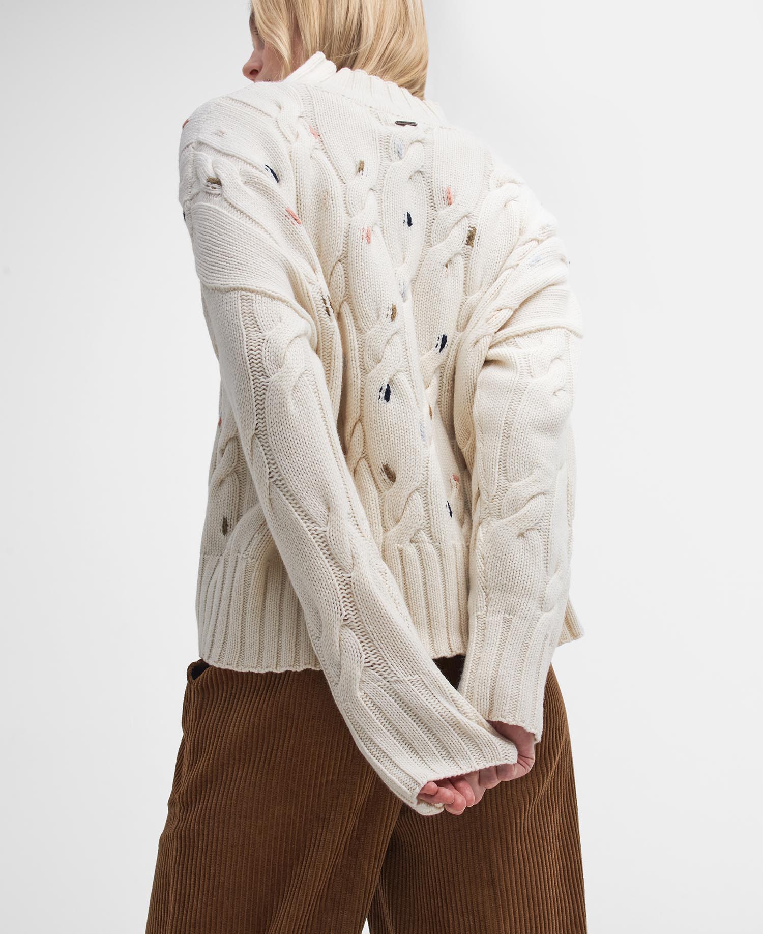 Fleur Cable-Knit Cardigan image number 4