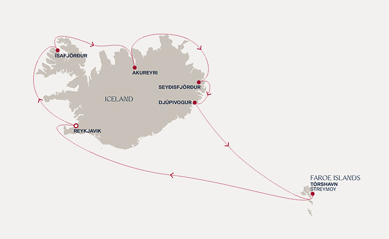 Itinerary map