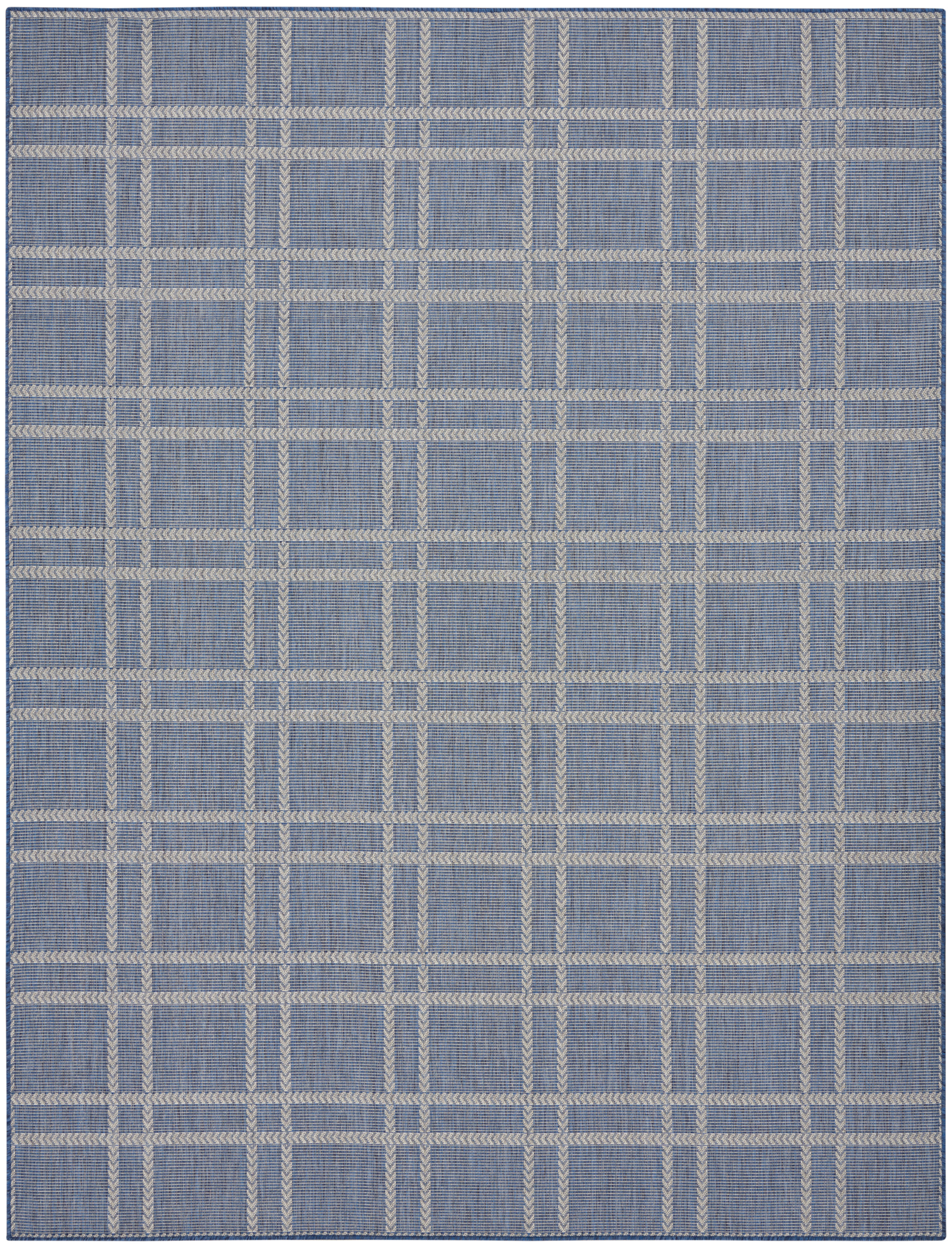 Nourison Horizon Indoor/Outdoor 10' x 14' Navy Modern Rug
