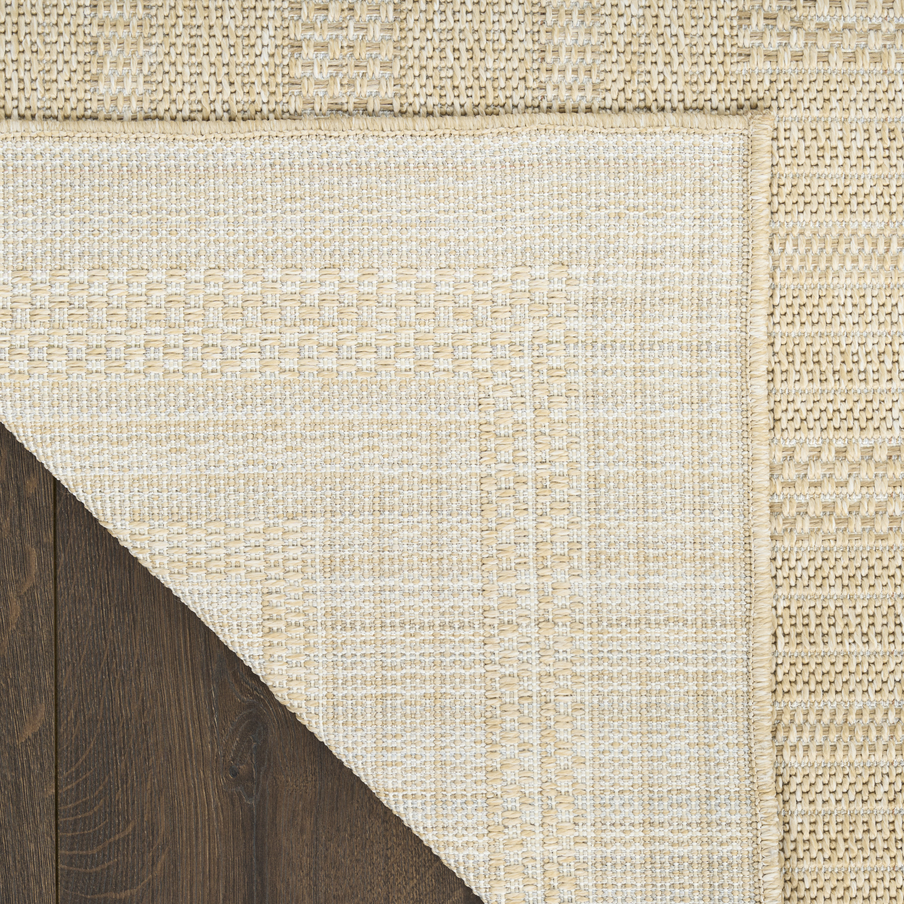 Nourison Tulum 5'3" x 7' Cream Outdoor Rug