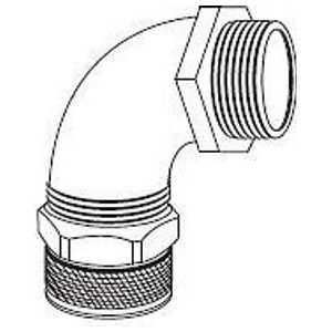 Cord Grip Component, body only, 90 deg, alum, RSR-9100 Series