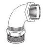 Cord Grip Component, body only, 90 deg, alum, RSR-9100 Series