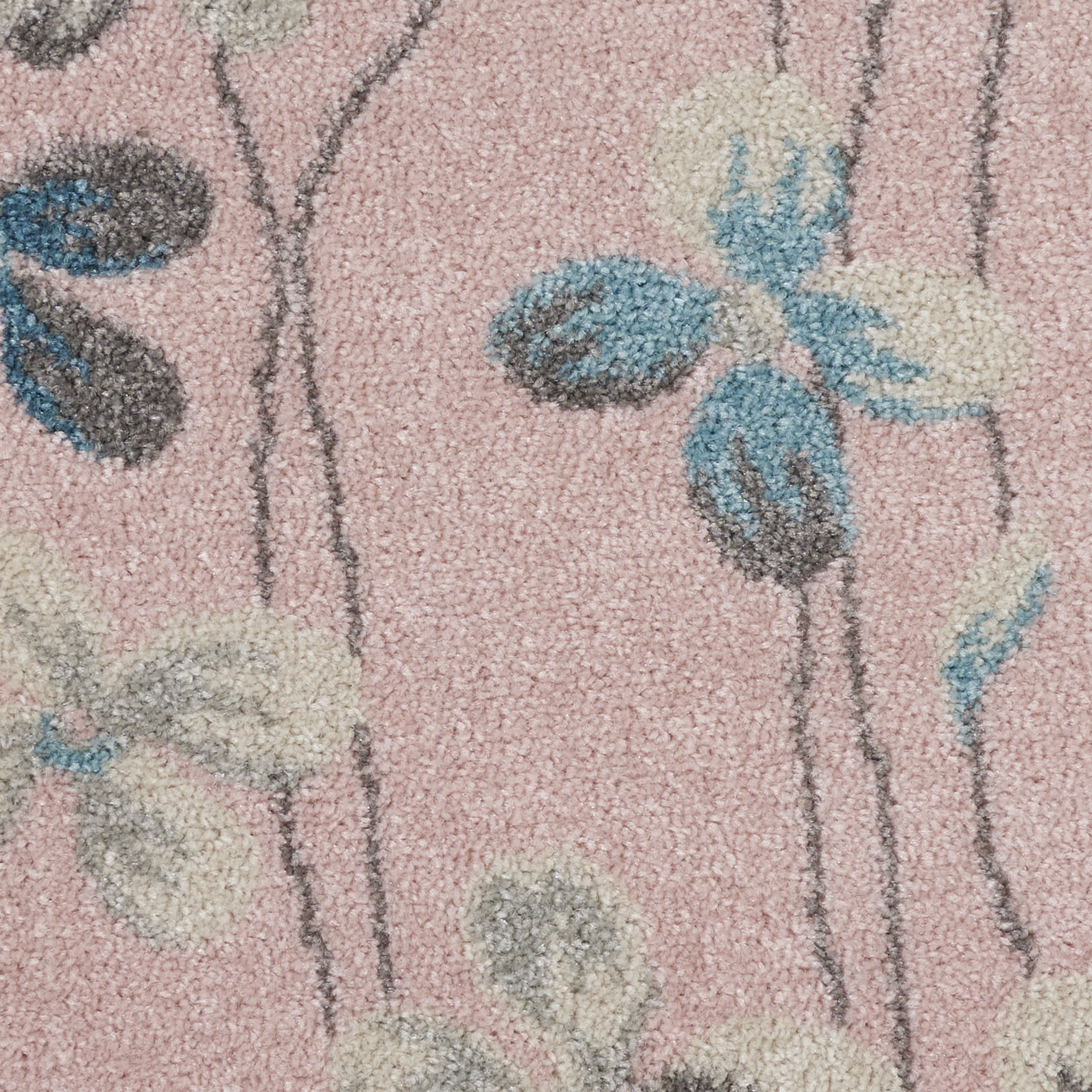 Nourison Tranquil 5'3" x Round Pink Contemporary Indoor Rug
