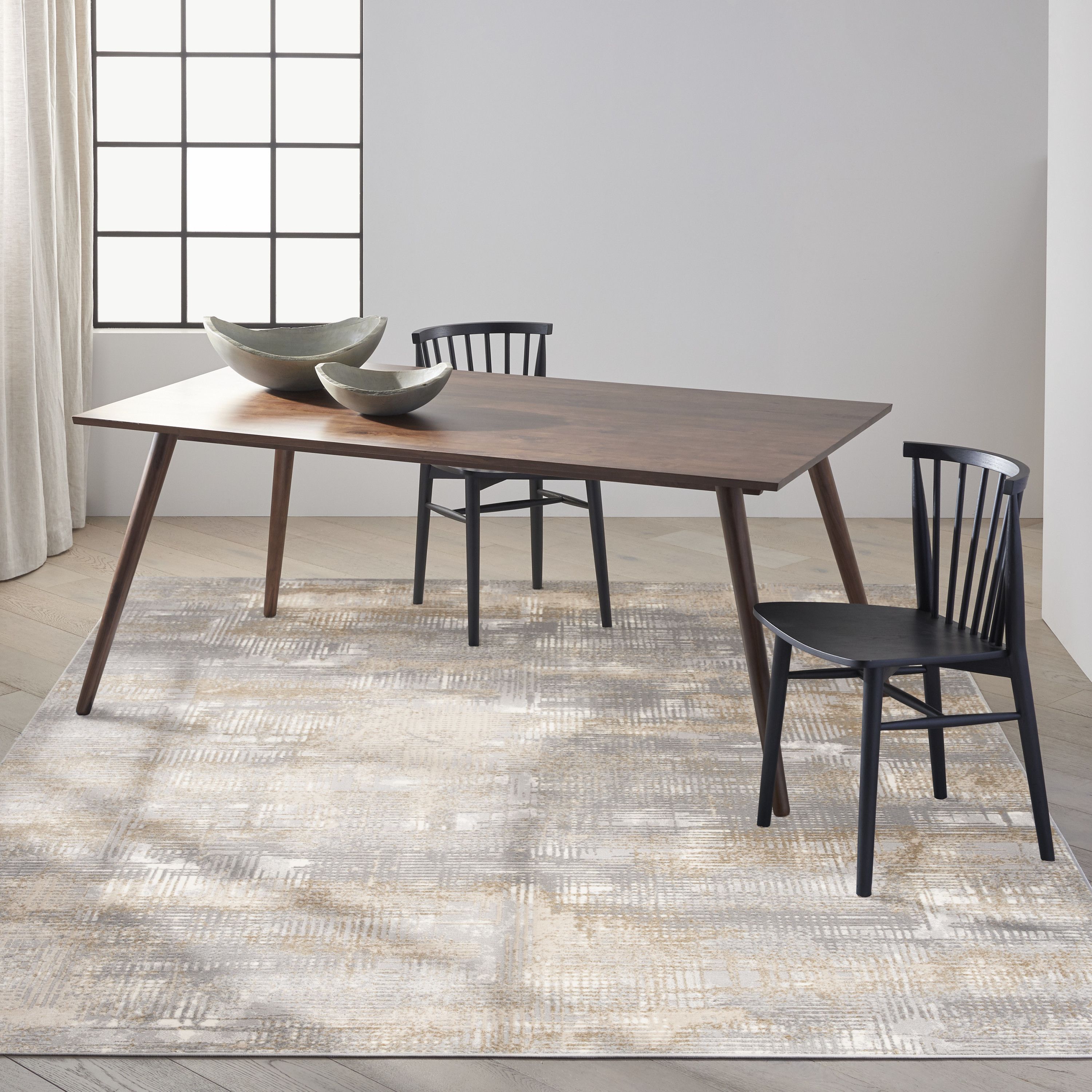Calvin Klein CK950 Rush 8' x 10' Grey Beige Modern Indoor Rug