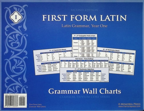Memoria Press First Form Latin Grammar Wall Charts (2nd Edition)