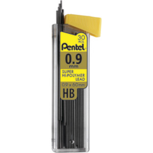 Super Hi-Polymer Lead Refill (0.9mm) Medium, HB, 30 pcs/Tube