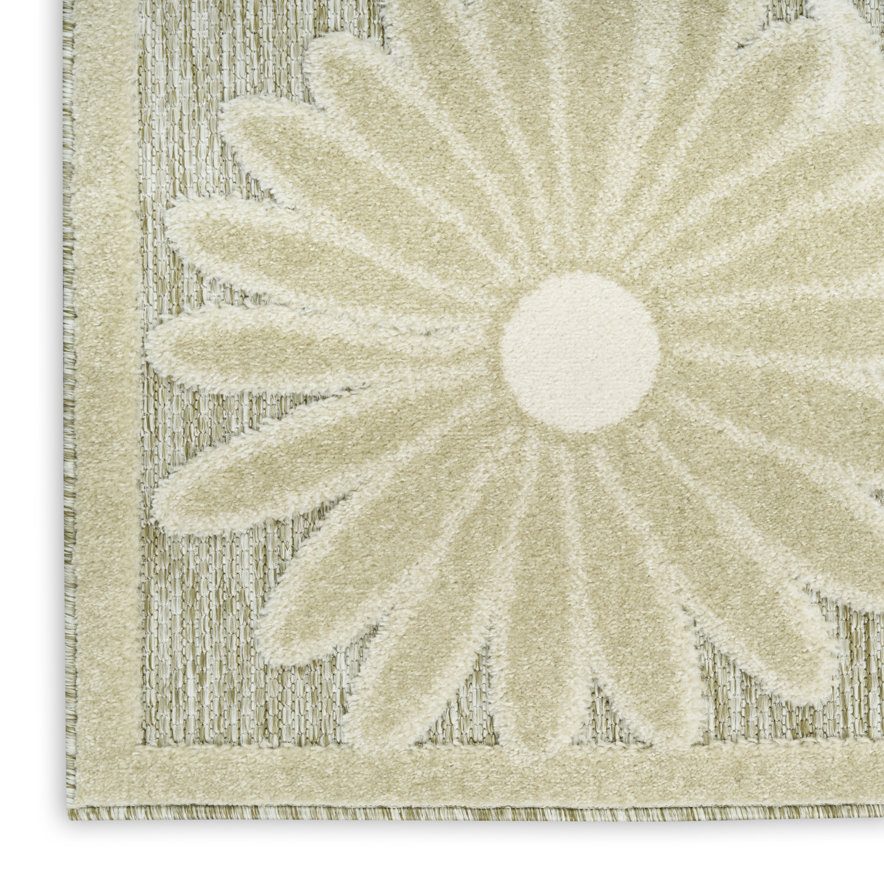 Nourison Aloha 7'10" x 10'6" Ivory Sage Outdoor Rug