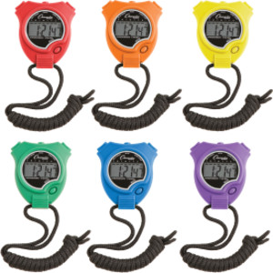 Stop Watch, Assorted Colors, Pack of 6