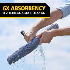 Rubbermaid Commercial, HYGEN, 18", Microfiber Glass Washer Sleeve, Gray