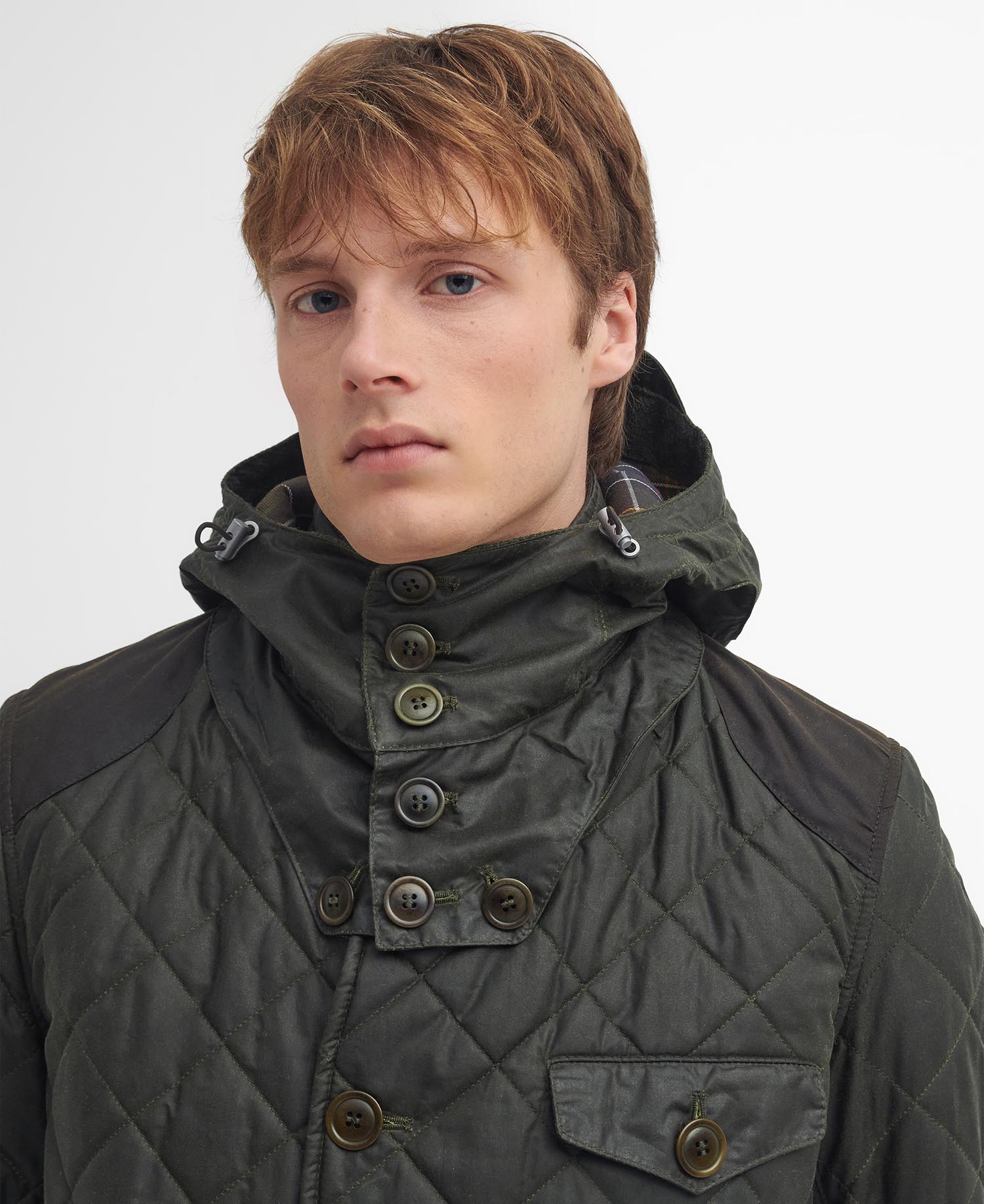 Barbour x TO KI TO Driving Quilted Waxed Jacket image number 3