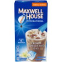 Maxwell House International Iced French Vanilla Latte Cafe-Style Beverage Mix 6-0.57 oz. Single Serve Sticks