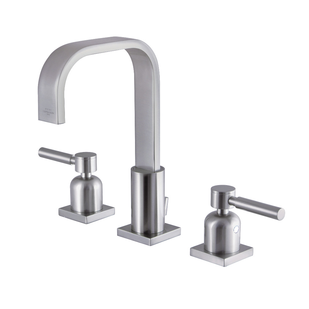 Widespread Bathroom Faucet with Pop-Up Drain, Brushed Nickel with 3 Finish Options