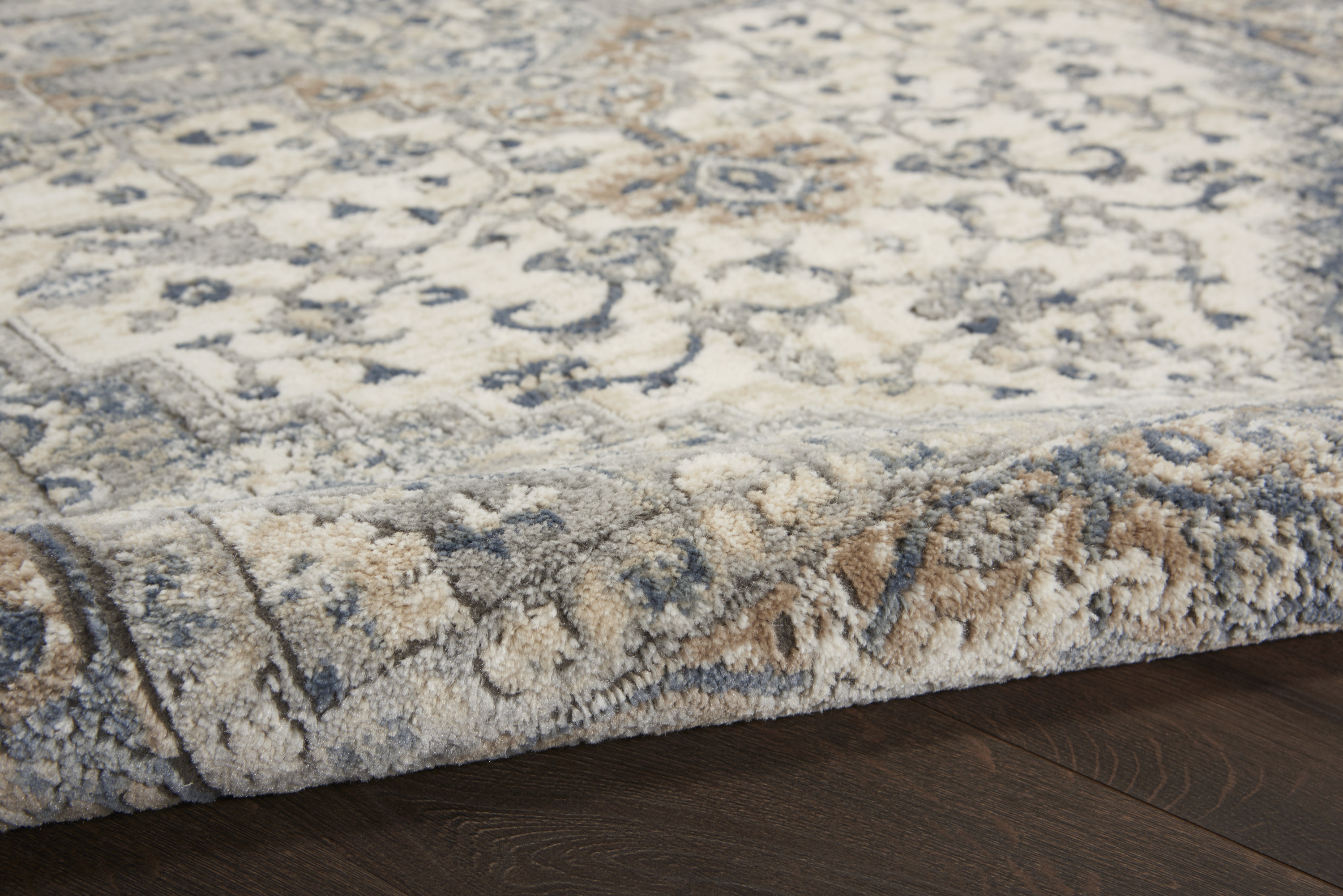 Nourison Quarry 6' x 9' Ivory Grey Farmhouse Indoor Rug
