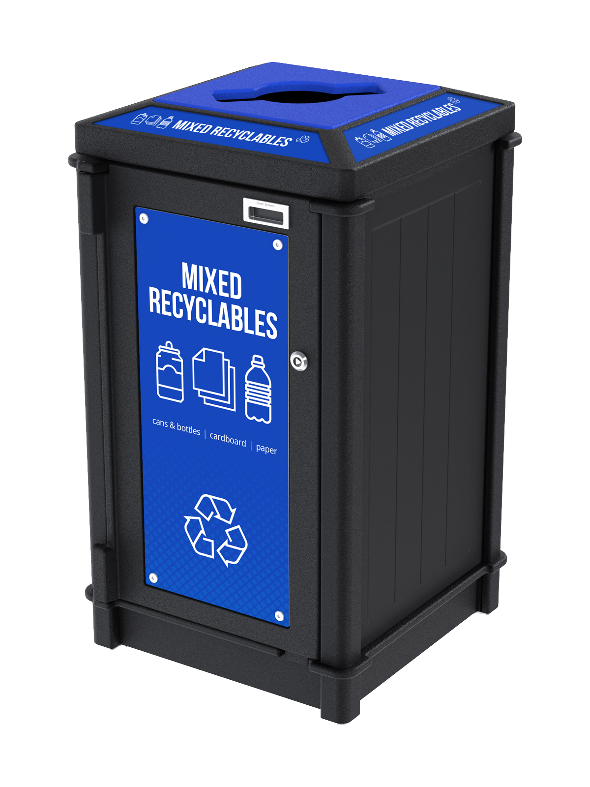 FUSION – Single – Kit – Top Load – Mixed Recyclables – Mixed – Black-Blue