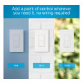 Pico® Wireless Control, North/Central/South America, 431.0 to 437.0 MHz, LED Indicator, 2-Button, White, Light Icons