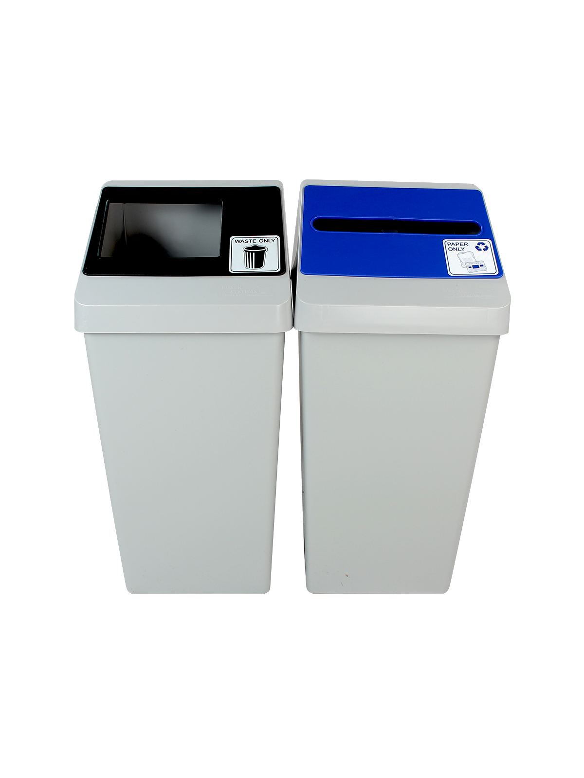 SMART SORT – Double – Kit – Paper-Waste – Slot-Full – Grey-Blue-Black