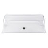 Full-size acrylic rolltop cover for cubic display cutting board or display platter