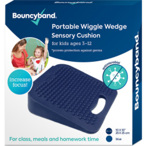 Antimicrobial Wiggle Wedge Sensory Cushion, 10" Square