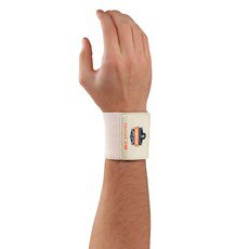 Wrist Support ProFlex 400 Universal Wraparound / Wristlet Elastic Left or Right Wrist Tan One Size Fits Most MK 809777