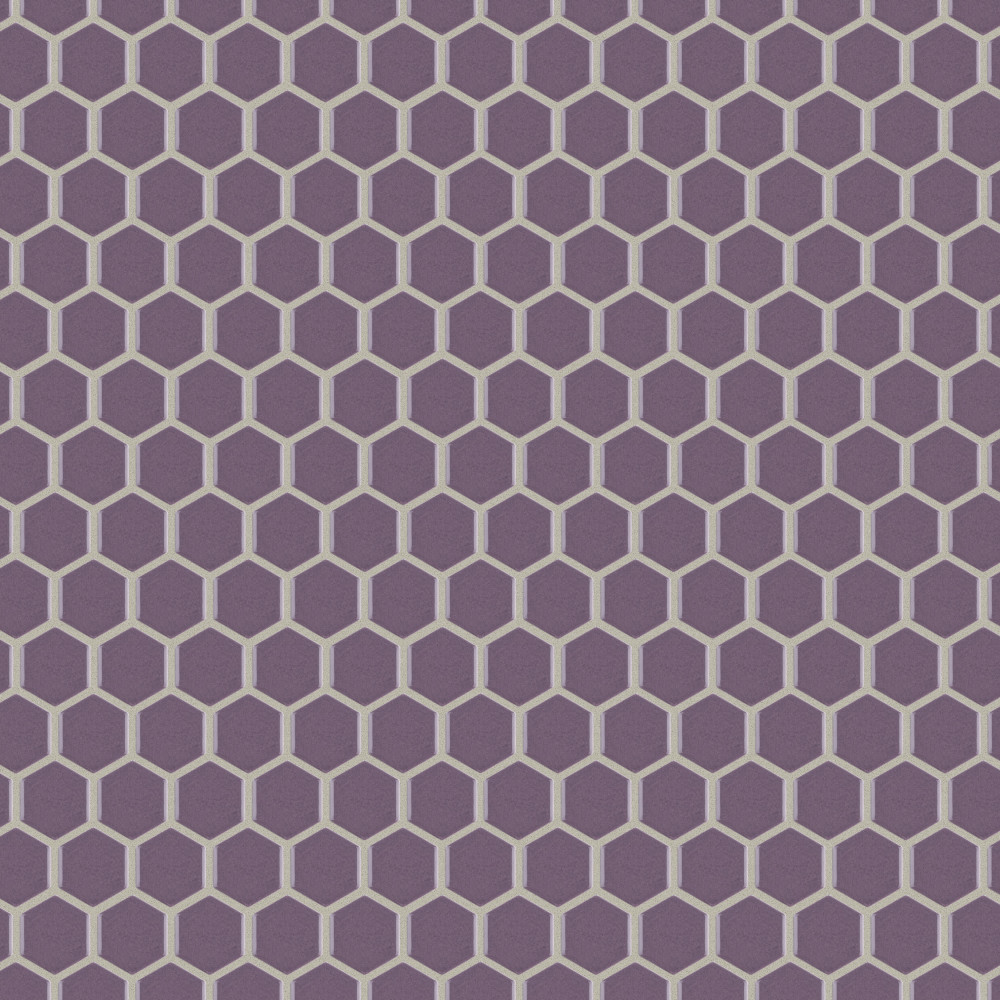 Metro 1″ Hex Glossy Purple 10-1/4 in. x 11-7/8 in. Porcelain Mosaic Tile