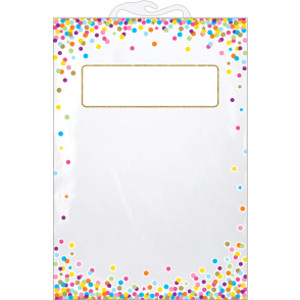 Hanging Confetti Pattern Storage/Book Bag, 11" x 16", Pack of 5