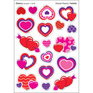 Sweet Hearts/Cherry Mixed Shapes Stinky Stickers&reg;, 72 Count
