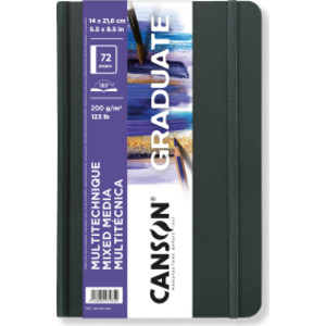Graduate Mixed Media Art Book, Hard Cover Binding, 36 Sheet, 5.5x8.5 inch, 1 Count