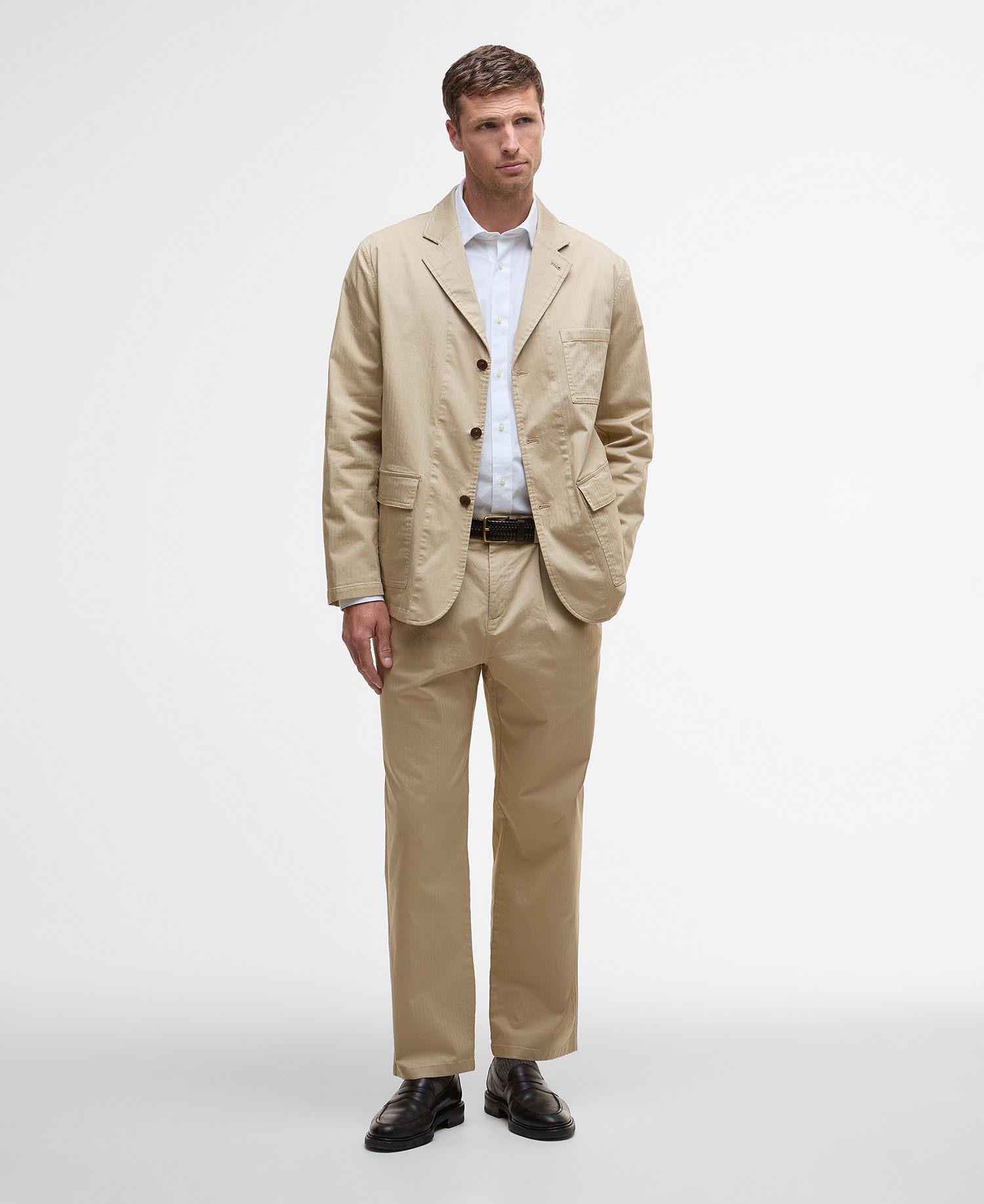 Herringbone Cotton Worker Jacket image number 1