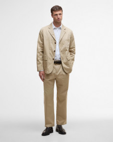 Herringbone Cotton Worker Jacket Sand