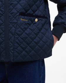 Reyna Quilted Bomber Jacket Dark Navy