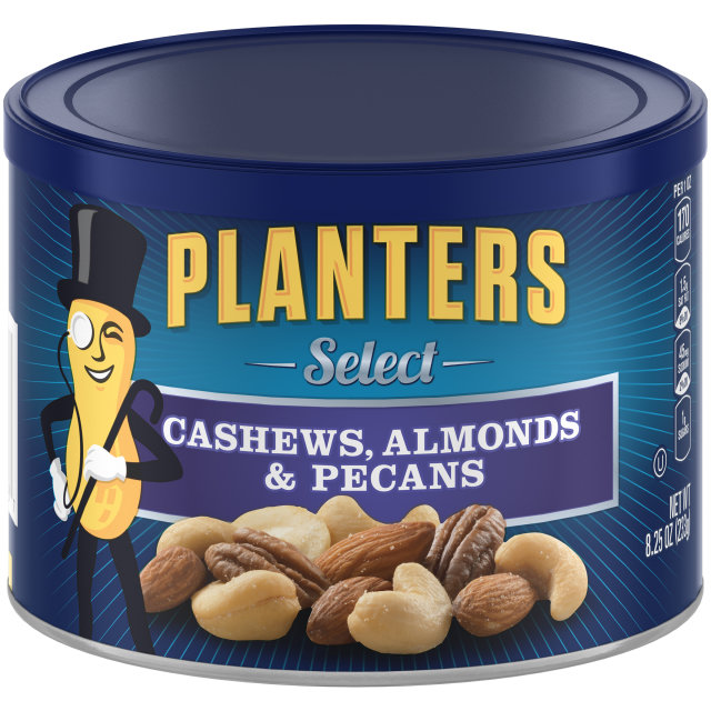 PLANTERS Select. Cashews, Almonds & Pecans 8.25 oz Can image