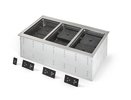 Two-well 120-volt modular drop-in dry induction hot well