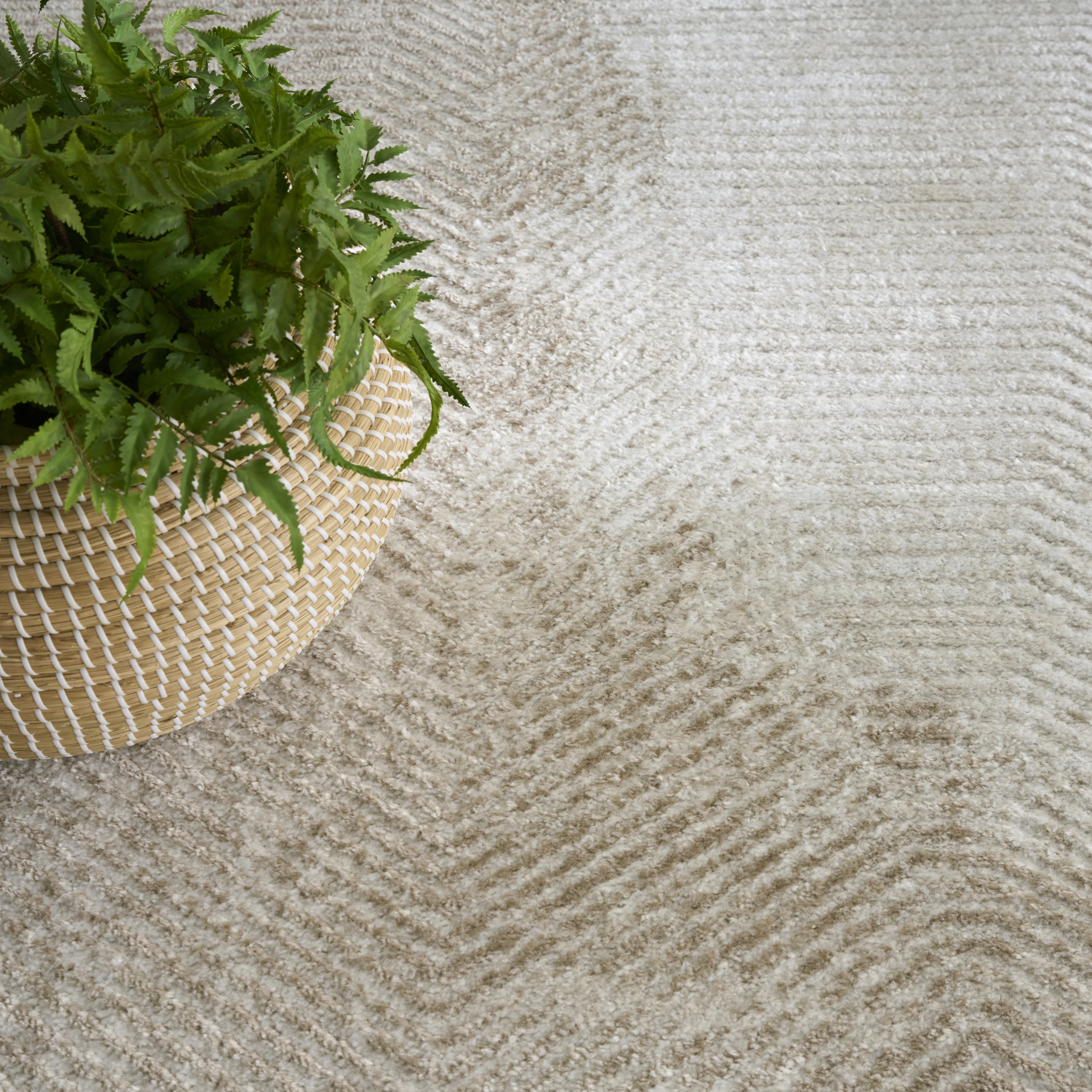 Nourison Dekor 4' x 6' Ivory Taupe Modern Indoor Rug