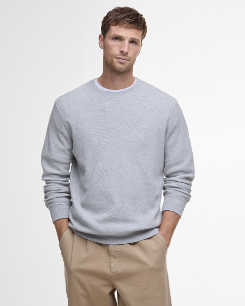 Pique Interlock Sweatshirt Grey Marl