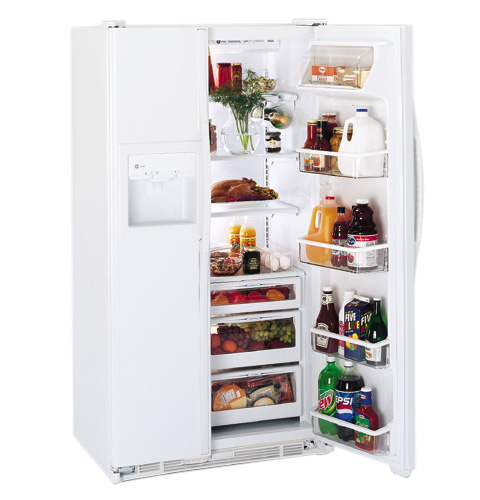 GE Profile Performance™ 23.7 Cu. Ft. CustomStyle™ Side-by-Side Refrigerator with Dispenser and Water By Culligan™