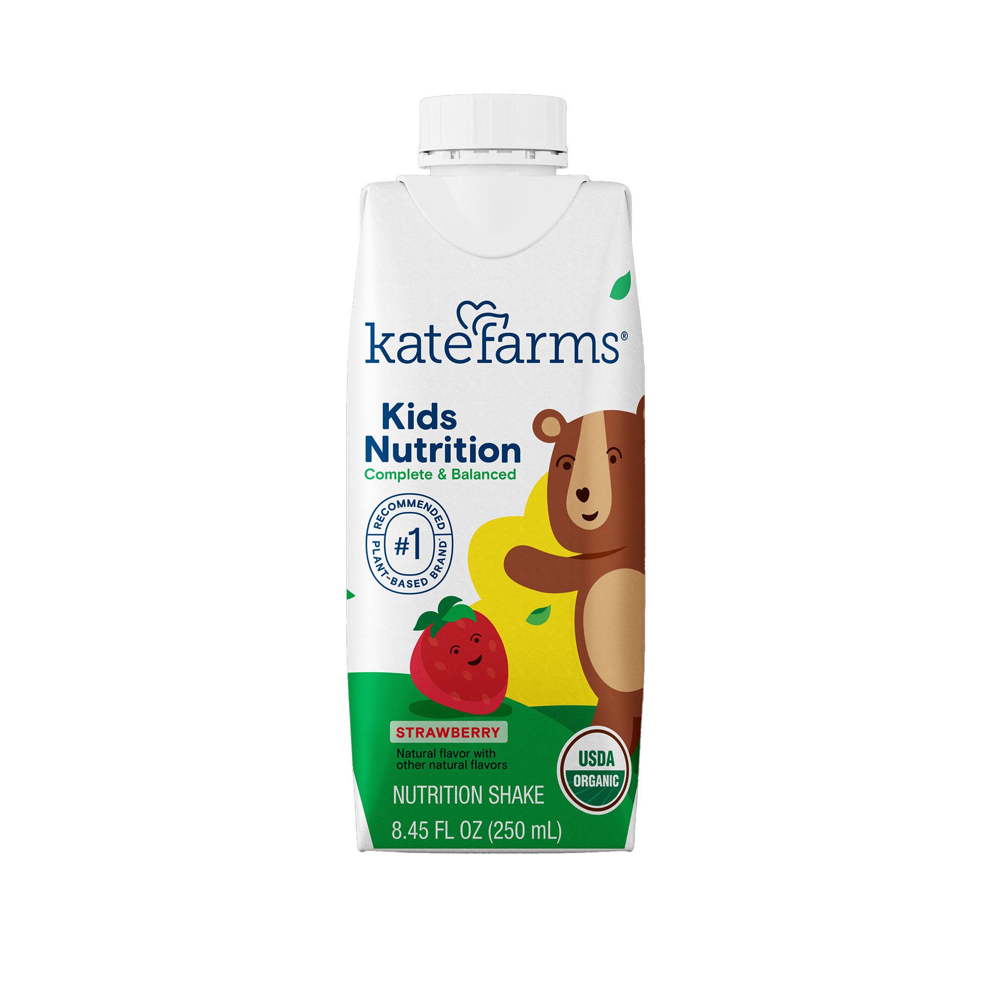 Kate Farms SUPPLEMENT, NUTRITION PED ORGANIC STRWBRY 250ML (12PK/CS)