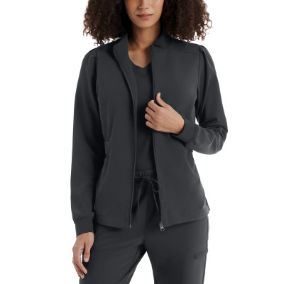 White Cross CRFT WJ704 Women&#8216;s 2 Pocket Breathable Zip Front Scrub Jacket-White Cross