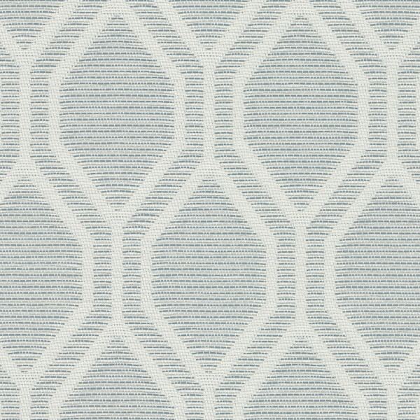 A woven textile patterned with repeating interlocking rounded hexagons, light blue stripes within a white lattice, creating a subtle geometric trellis across a flat upholstery surface.