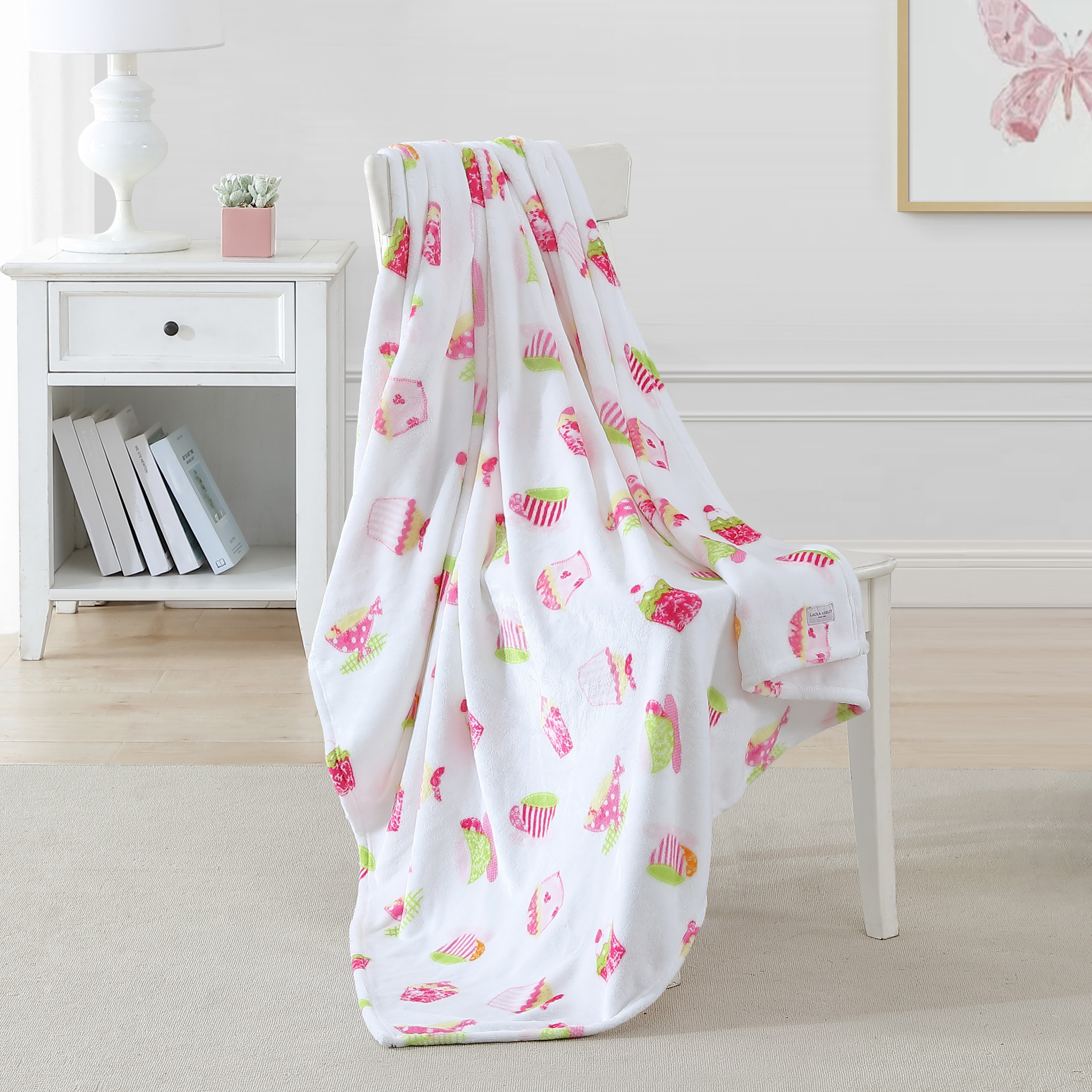 Laura Ashley Kinder Print Plüsch-Fleece Überwurf Decke - Bild 12 von 29